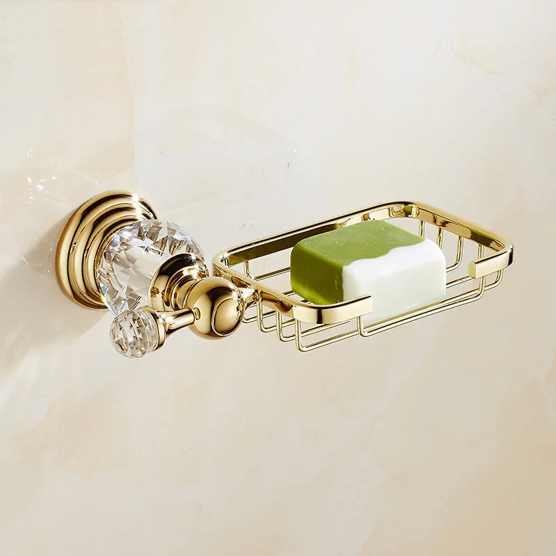 

Manufacturers Supply Gold-Tone Stainless Steel Soap Dish European Style fragrant zao jia Bathroom Pendant Soap Dish Ash Tray