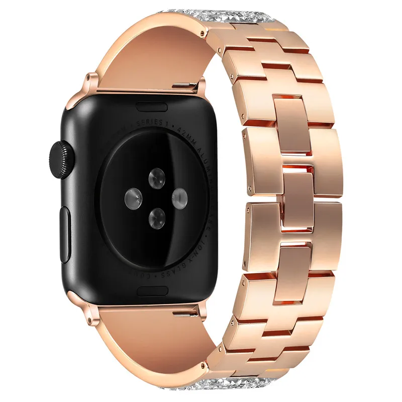 Стразы, ремешок с бриллиантом, чехол для Apple Watch, ремешок 42 мм, 44 мм, 40 мм, 38 мм, женский браслет для iWatch, ремешок серии 5, 4, 3, 2, 1