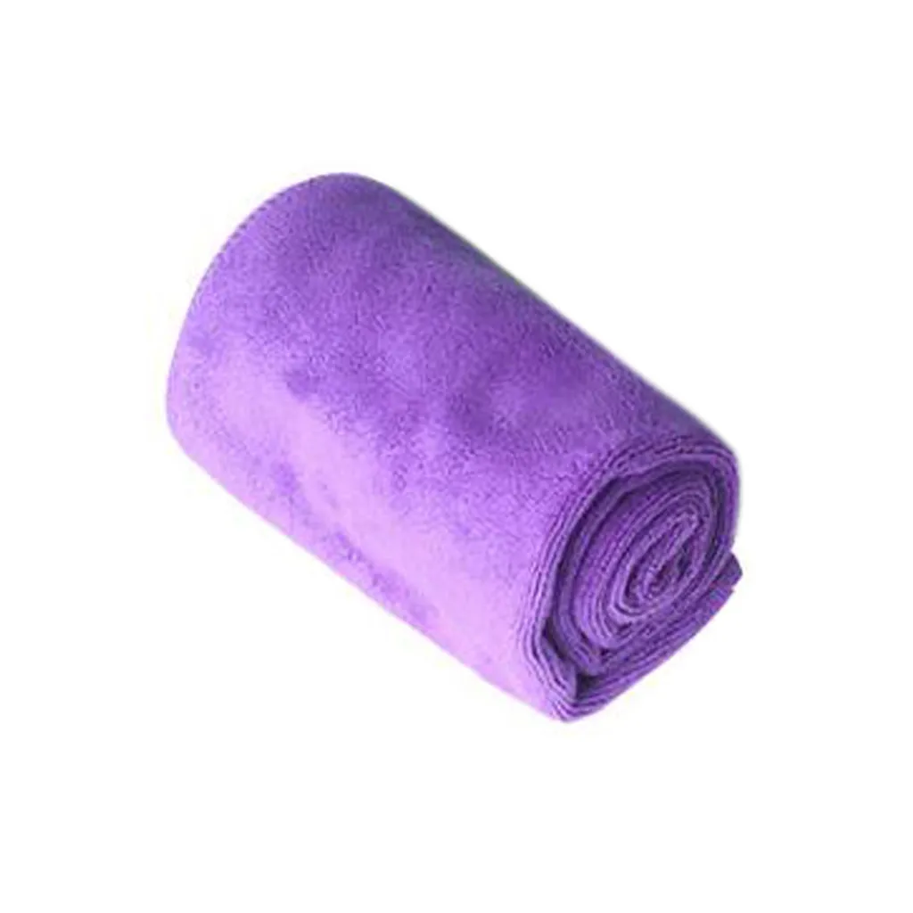 PURPLE Microfiber Cloth Towel 2pcs Blue Soft Absorbent Wash Cloth Car Auto Care Microfiber Cleaning Towels D2 - Цвет: PURPLE