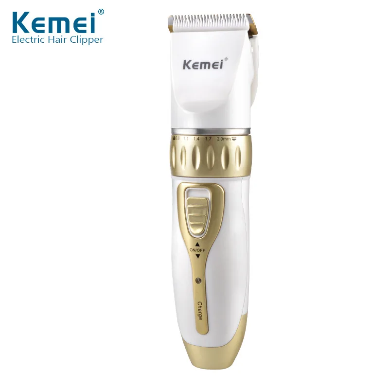 Kemei машинка для стрижки волос, перезаряжаемый триммер для мужчин, Профессиональное использование, фиксация, триммер для бороды, регулируемая машинка для стрижки волос, EU Plug 45D