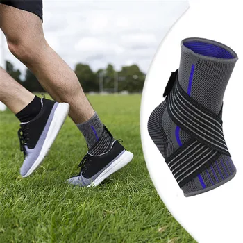 3D Pressuried Enkel Ondersteuning Basketbal Gym Badminton Ank Volleybal Sport Brace Protector Riem Riem Elastische Verstuiking Reparatie