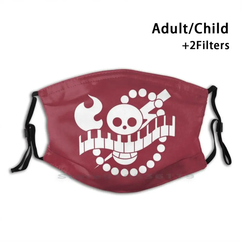 On Air Pirates Jolly Roger Design Anti Dust Filter Washable Face Mask Kids Flag Skull One Piece Onepiece | Аксессуары для одежды