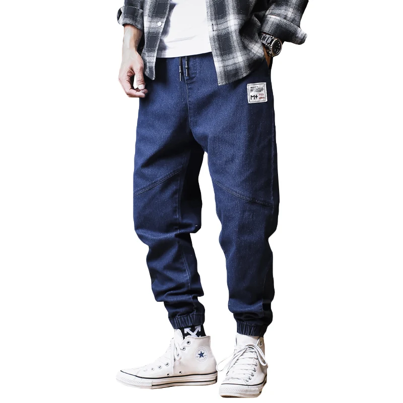Harem Jeans Cargo-Pants Joggers Denim Trousers Streetwear Loose Plus-Size Ankle-Length