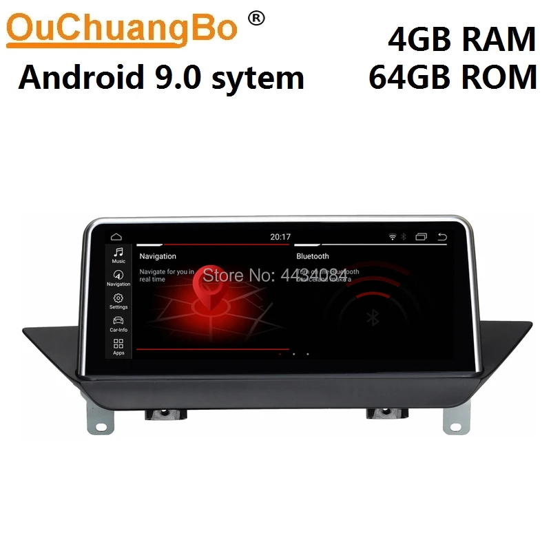 Автомагнитола Ouchuangbo 10 25 дюйма gps навигация android 9 0 для BMW X1 E84 2009 2015 поддержка BT 6 core