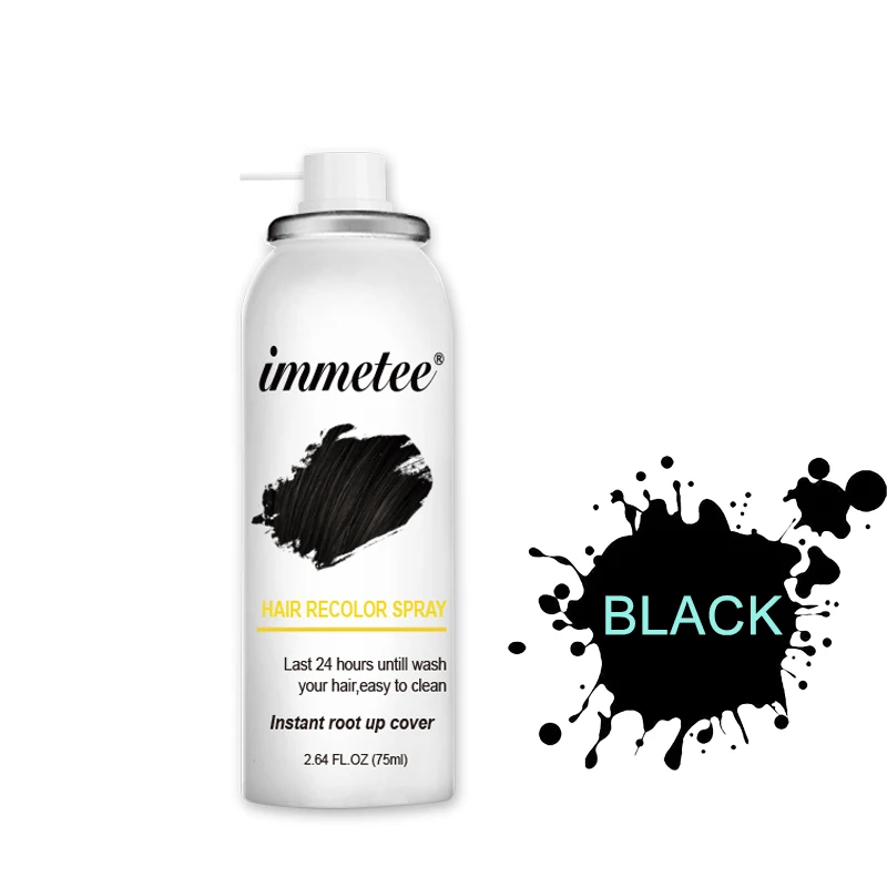 

IMMETEE Hair Color Spray Hair Color Repair To Fill The Hair Color Black 75ml/Pcs Color Hair Healthy Hair dye