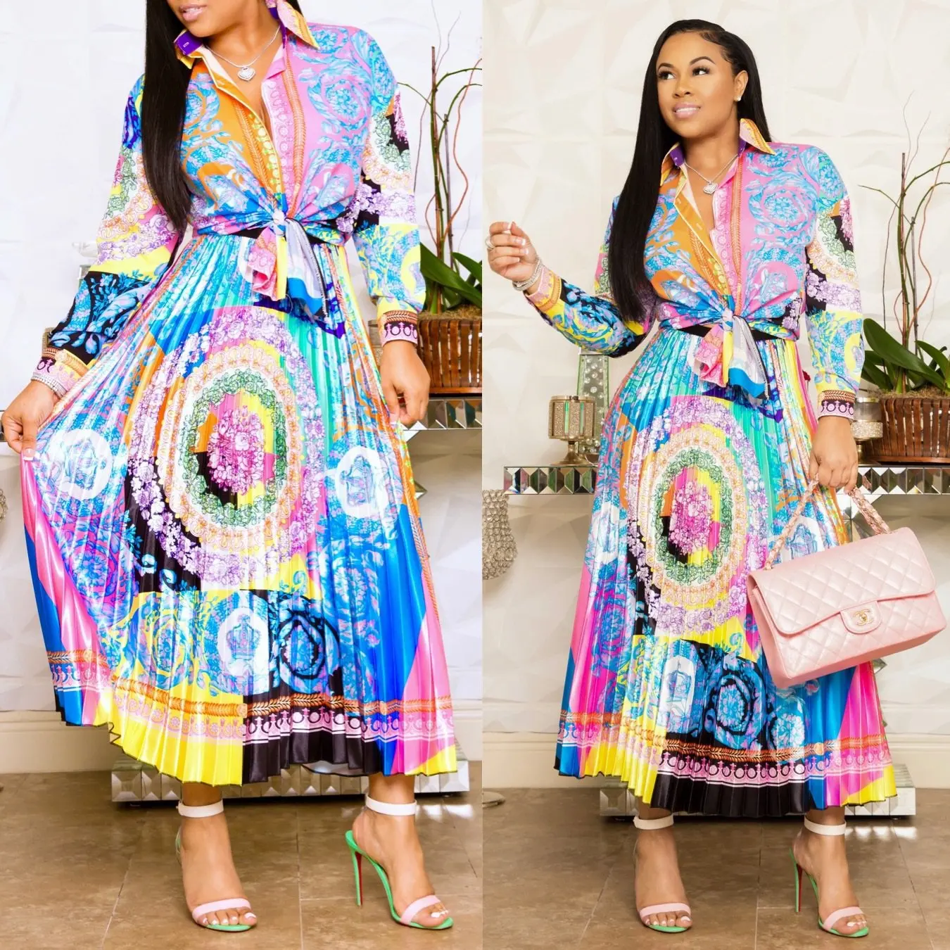 

[Hot Selling] J1727-3 WOMEN'S Dress for Separate Station Two-Piece Set-Split Sell