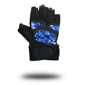 

Camouflage Blue Casual Fitness Gloves Non-Slip Protection Finger Gloves Middle
