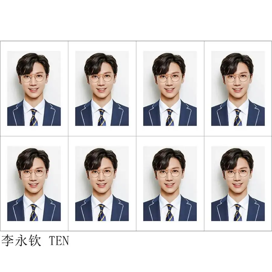 TEN Kpop NCT Wayv коллективные карты Winwin Ten школа ID фото форма Фотокарта Yangyang Xiaojun карты 8 шт./лист - Цвет: TEN