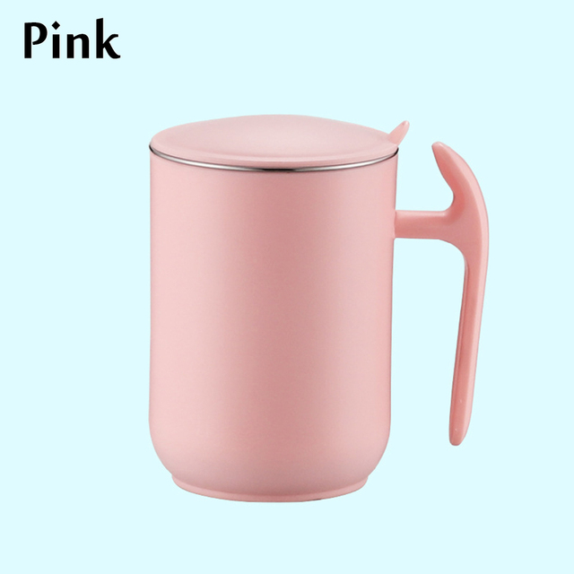Coffee Cup With Cover Office Water Cup Stainless Steel Milk Tea Cups Mugs Travel Tumbler Drinkware Removeable Water Bottle