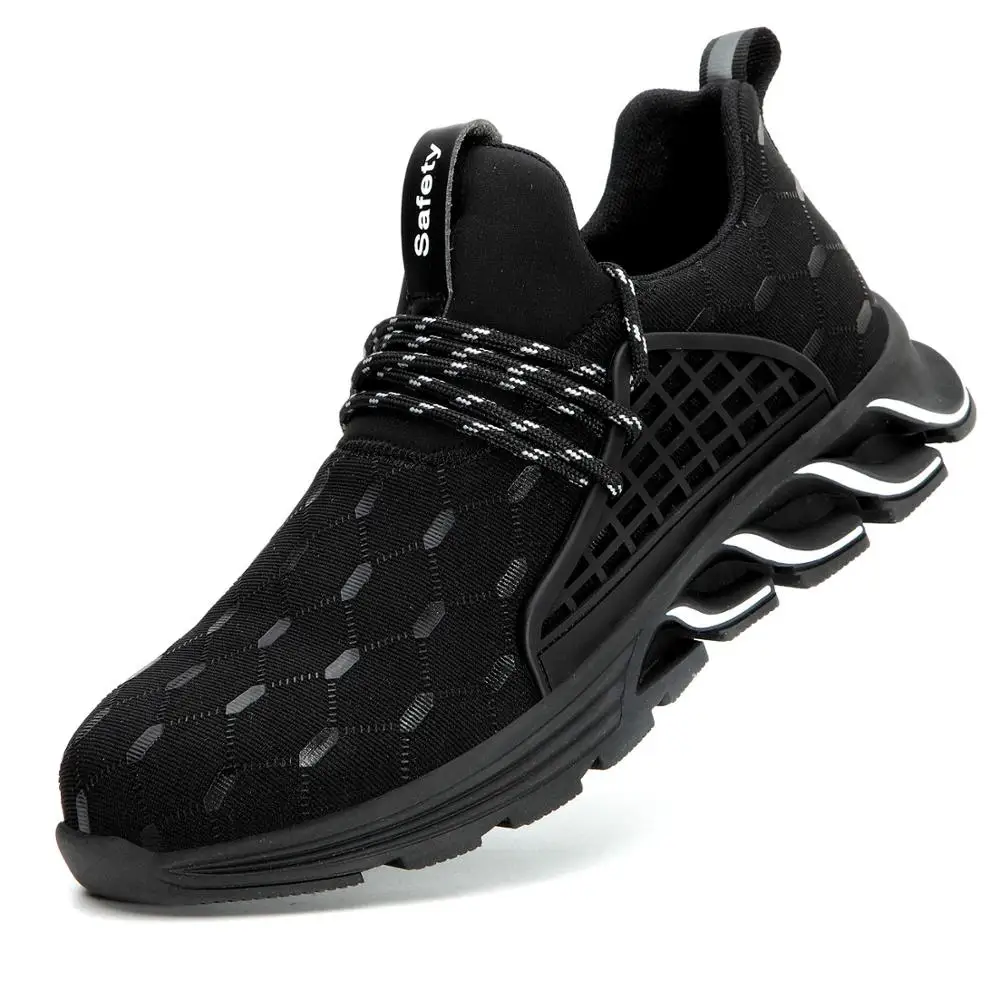 

SITAILE Non-slip Puncture-Proof Work Shoes Boots Indestructible Steel Toe Safety Shoes Breathable Men Shoes Outdoor