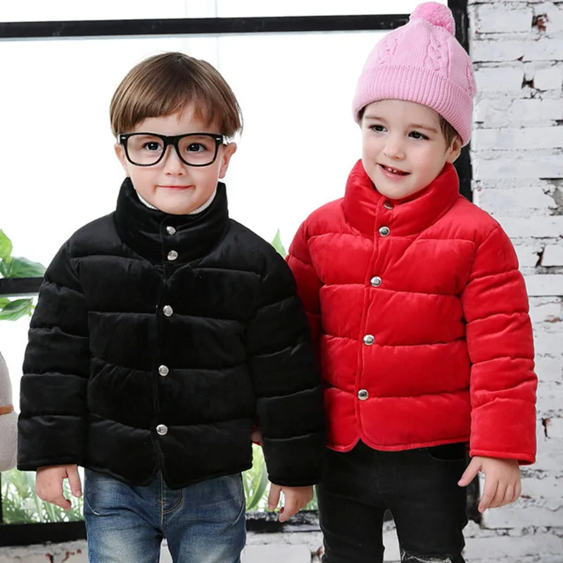 Boys Jackets 2019 New Winter Outerwear Girls Warm Thick Gold Velvet Jacket Fashion Kids Gentleman Party Coat Children Outerwear (12)