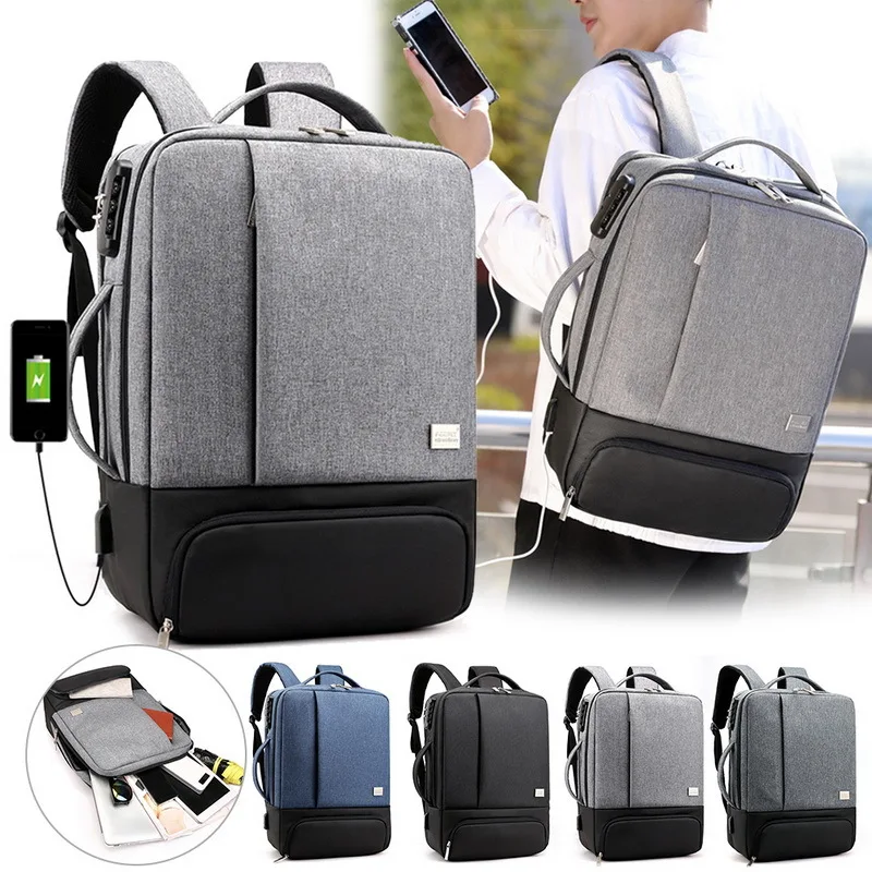 

CINESSD USB Charging Laptop Backpack Anti Theft Travel Backpack For Women Men Travel Waterproof Backpack Laptop School Bag
