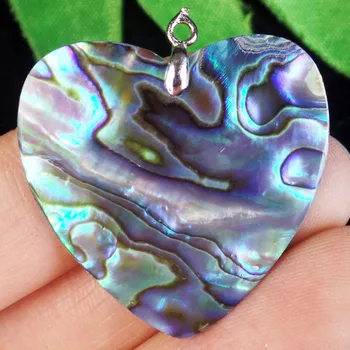

31x30x2mm A+Abalone Shell Heart Pendant Bead ZHSH163