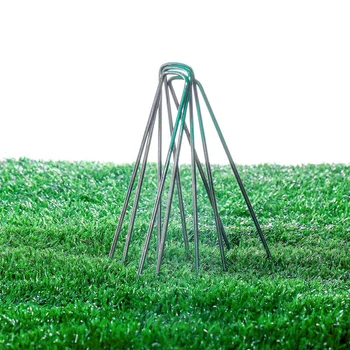 

New 100Pcs/set Artificial Grass Turf U Pins Metal Galvanised Pegs Staple Weed Garden Hot-dip Galvanizing Gardening Accessories