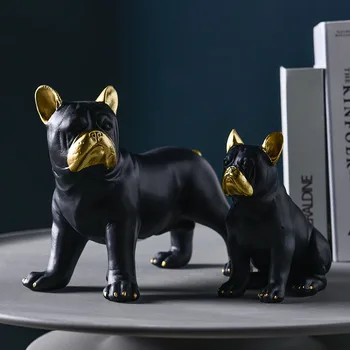 

NORDIC INS FRENCH BULLDOG RESIN ANIMAL DECORATION HOME LIVINGROOM TABLE FIGURINES CRAFTS HOTEL DESKTOP ACCESSORIES ORNAMENTS ART