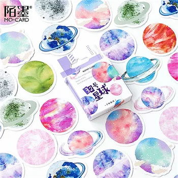 

1PIECE New Lovely Planet Stationery Sticker Decorative Adhesive Kawaii Creative Scrapbooking Decoration Diary Stickers