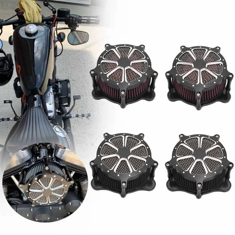 

Motorcycle Air Cleaner Intake Filters Kit Air Filter Repalecment Element For Harley Touring Electra Glide Sportster XL Softail