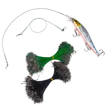 

Anti-Bite Steel Fishing Line 15CM-30CM Steel Wire Leader With Swivel Fishing Accessory Lead Core Leash Fishing Wire Fishing Tool