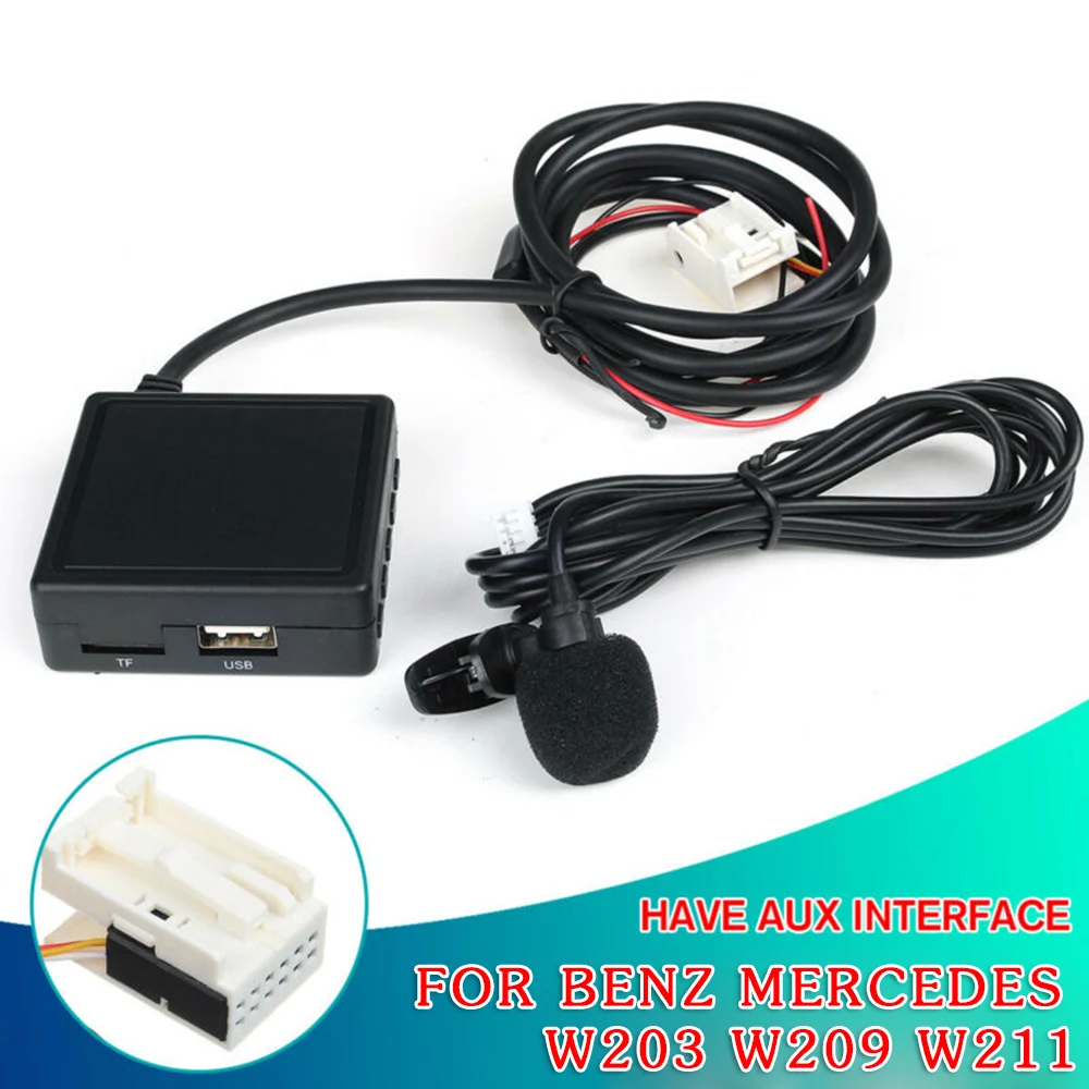 

Bluetooth Module Handfree Phone Stereo Aux Adaptor For Mercedes-Benz X164 W164 W169 W203 W209 W245 W251 R230 Car Accessories