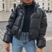 Cotton Padded Jacket Women 2021 Fashion Single Breasted Winter Bread Short Coat Vintage Long Sleeve Pockets Female Outerwear