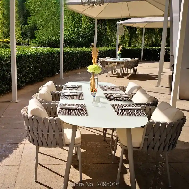 9 pieza de muebles de aluminio para patio muebles de jardín al aire