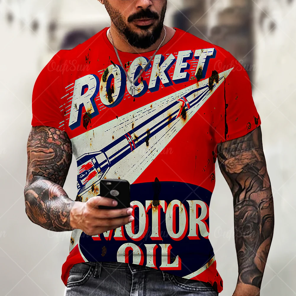 New Men's T-Shirt Summer 3D Printing Short-Sleeved Oversized Short Sleeve Personality Fashion Stitching Pattern T-Shirts For Men