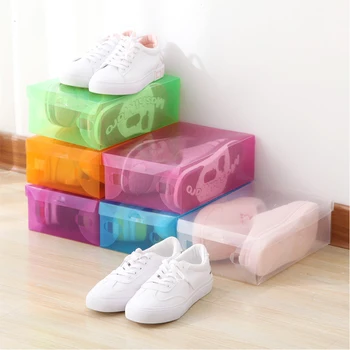 

12Pcs Children/Adult Transparent Shoes Organizers Shoe Box Clear Plastic Shoes Storage Rack Shoe Shelf Shoe Storage Organizer