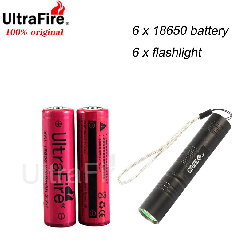 100% 18650 оригинальный 2600 mAh 3 7 V bateria de liio para XSL18650b 3400 linterna.USB ночной