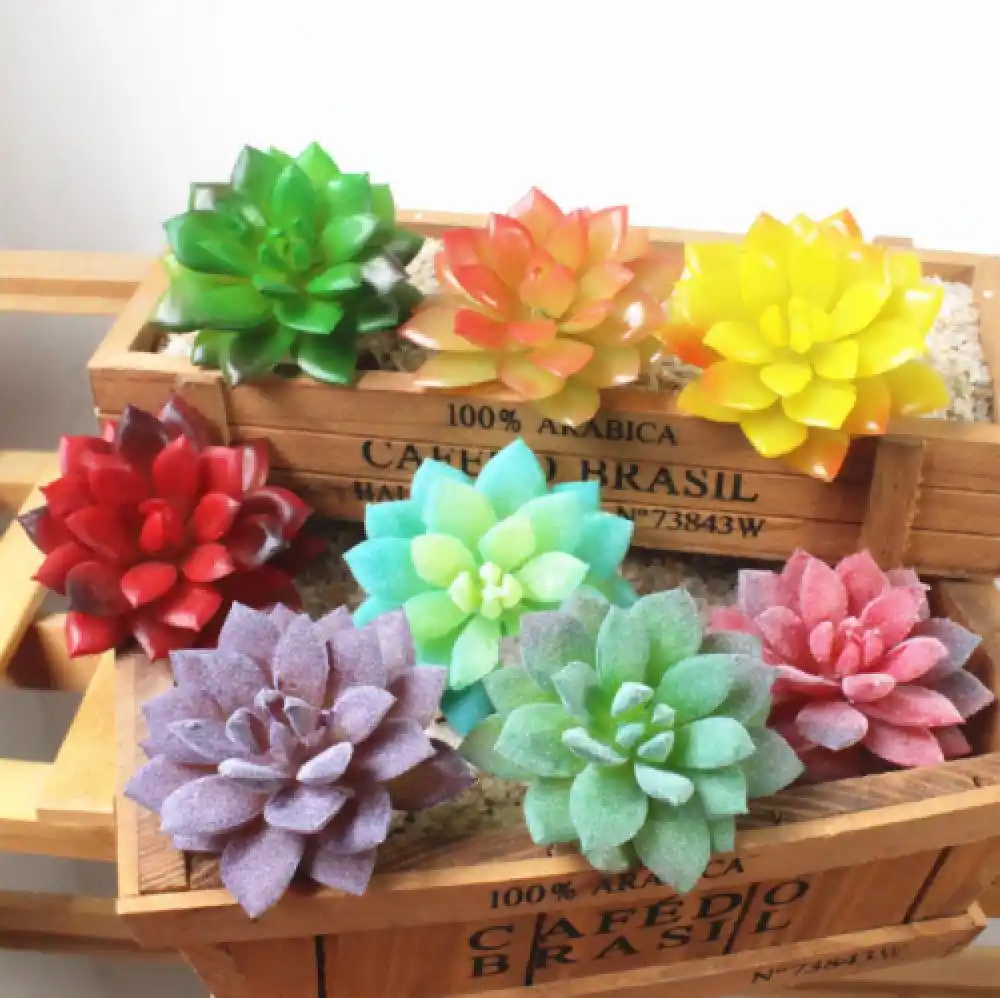 8 個人工多肉植物植物 Unpotted 偽サボテン植毛茎装飾 人工植物 Aliexpress