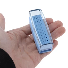 18 отверстий дизайн ногтей дрель Шлифовальная головка держатель бит дисплей контейнер для хранения коробка стенд дисплей стойки Маникюрный Инструмент 2 цвета