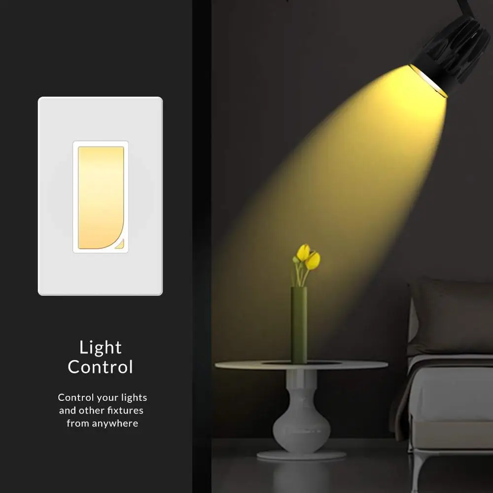 SUPLO US Wifi RGB LED Scene Light Smart Light Switch Wall Switch Wireless Smart Switch AC100-240V 1100W APP Control