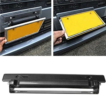 

Car License Plate Universal Adjustable Front and Rear Number License Plate Mounting Bumper Frame Mount Bracket