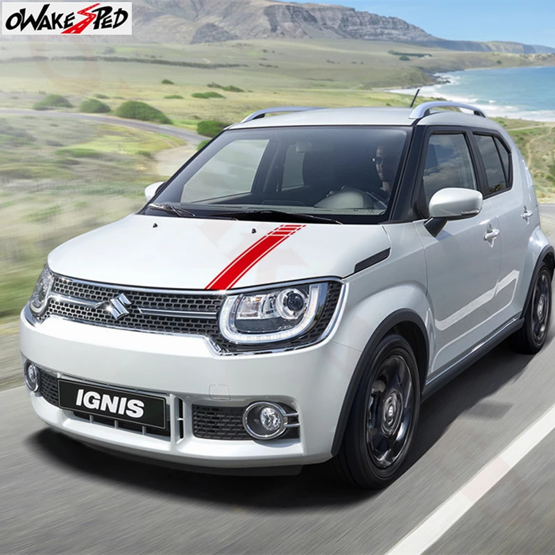 For Suzuki IGNIS Bonnet Stripes Sticker Car Hood Engine Cover Decor ...