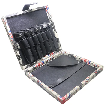 

7Pcs Hair Scissors Case Shears Holder PU Leather Professional Hairdressing Barber Accessories Salon Tools Storage Case