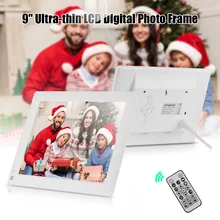 Andoer 9 дюймов ультра-тонкая цифровая фоторамка 1280*800 8GB Настольный альбом, изображение, музыка, кино, ips lcd альбомы, пульт дистанционного управления