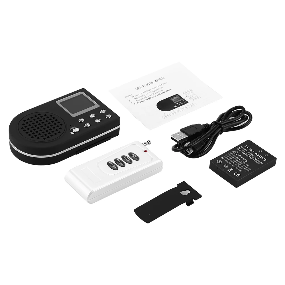 Hunting Bird Caller MP3 Player Hunting Decoy Bird Sound Loud Speaker LCD Screen Digital Hunting Equipment with Remote Control