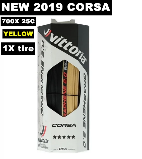 Vittoria Corsa G+ Competition Graphene 2,0 700x25 Black Tan 320 TPI шины для дорожного велосипеда - Цвет: CORSA  yellow 25C