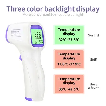 

Digital Infrared Thermometer Kids Ear Forehead Non-Contact Body Thermometer Backlight Multifunction Temperature Measurement Tool