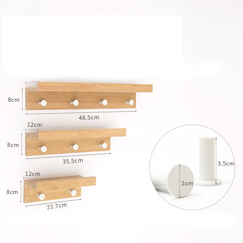 Скандинавский стиль подставка для подвешивания на стену, полка с крючками из массива дерева, креативное домашнее пальто, ванная комната, декор для гостиной, настенные вешалки