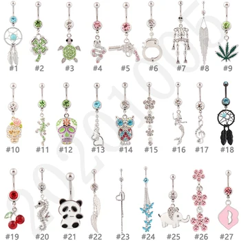

10 pieces mixed different belly button rings body jewelry navel ring sexy waist piercing registered postal service