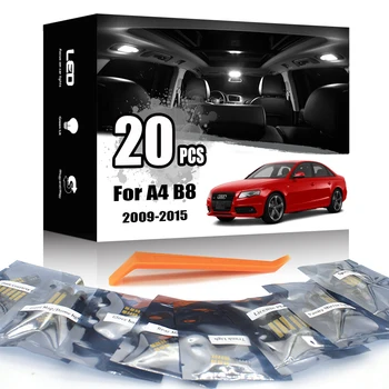 

KAMMURI Error Free Canbus For Audi A4 S4 RS4 B8 Sedan Wago LED Interior Map Dome Trunk Door License Plate Light Kit (2009-2015)