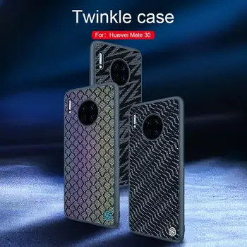 

Gradient Reflective Phone Cover For Huawei Mate 30 5G PC+PU Mobile Case For Huawei Mate 30 5G Polyester Mesh Cloth Back Cover