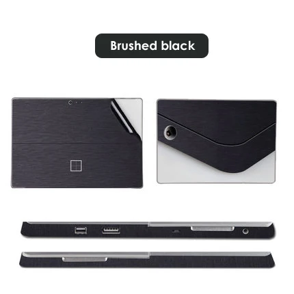 Наклейка для ноутбука для Surface Pro 5 Pro 6 супер тонкий Анти-пыль/царапины Виниловая наклейка для кожи наклейка для Surface Pro 3/4 чехол для кожи - Цвет: Brushed black