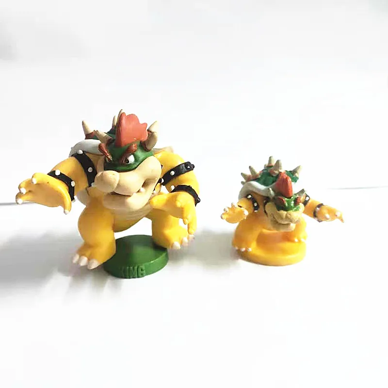 Японские мини игры Super Mario Bros 4 см Fiery Dragon Bowser фигурка Koopa модель детская коллекция