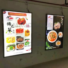 Тонкий A1 размер черный оснастки рамка светодиодный освещенное меню светильник коробка знаки для ресторана/магазина фаст-фуд(5 шт./лот