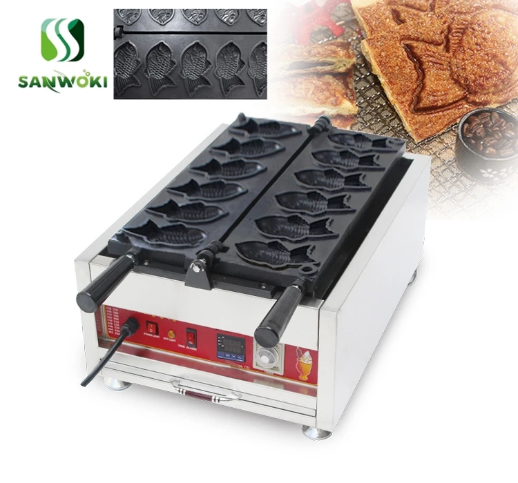 Korean Fish Shape With Close Mouth Taiyaki Maker Commercial Taiwan Fish