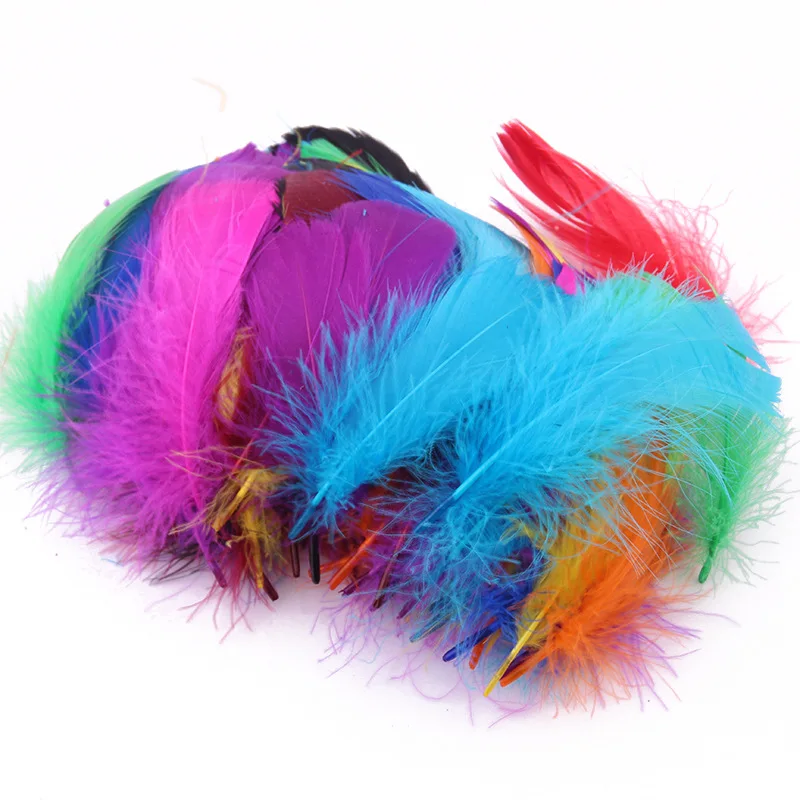 Goose Feathers 100pcs Goose Feathers for Crafts 4-8cm 6-12cm Swan Plumes Wedding Party Handicraft Accessories Decoration Dream Catcher Feathers