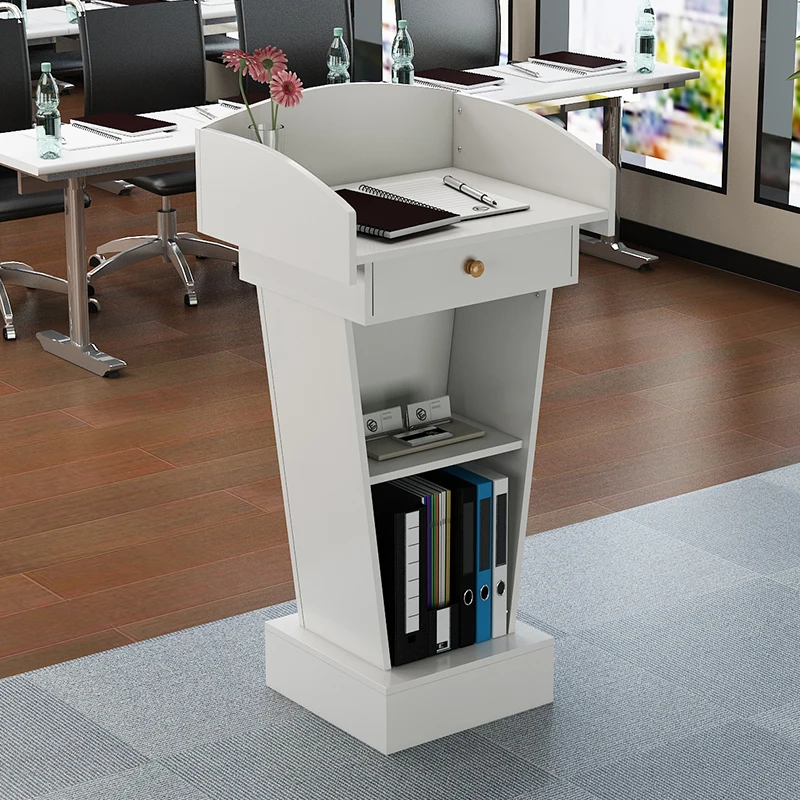 

School Teacher's Podium Speech Desk Presides The Stage Podium Multimedia Podium Simple Fashion