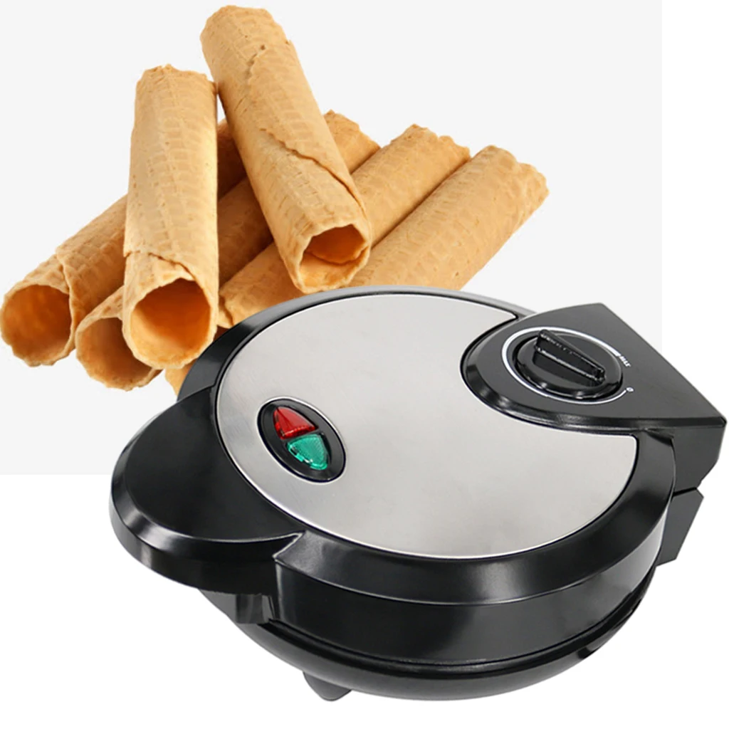

Ice Cream Reel Maker DIY Egg Roll Waffle Sandwich Baking Pan Double Side Heat Deep Grill for Breakfast