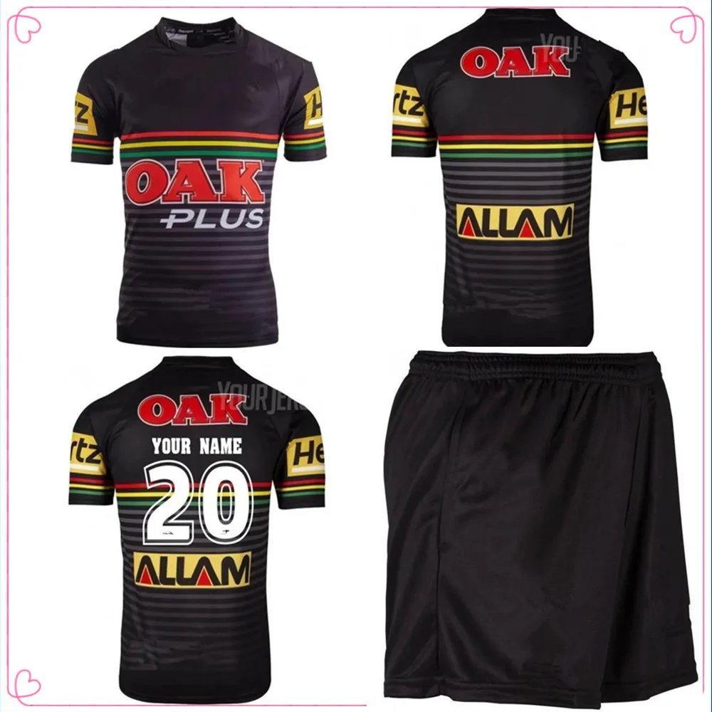 PENRITH PANTHERS-Camiseta de RUGBY para casa, pantalones cortos de entrenamiento de Rugby, Penrith Panthers, talla S--5XL, 2020